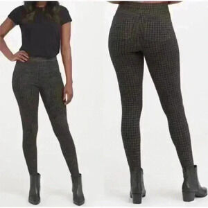 SPANX Jean-ish Ankle Leggings Skinny Pants Houndstooth Size Medium
